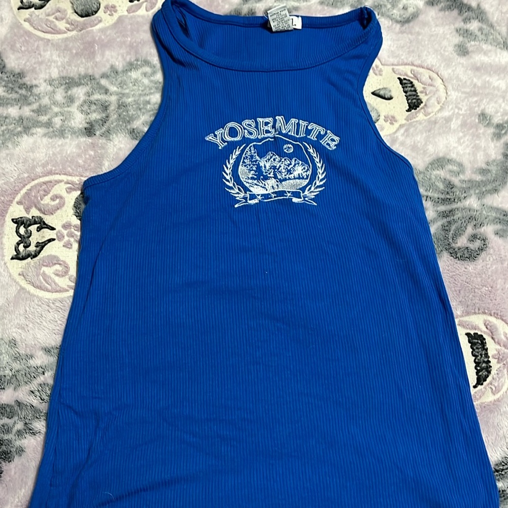 Blue Tank Top with Yosemite design